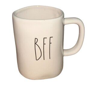 Rae Dunn BFF Artisan Collection by Magenta Large White Coffee / Tea Mug 18 oz